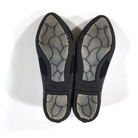 Skechers Cleo - Sherlock Flats Womens Size 8 Black Gray Knit Fabric 44731 - Picture 7 of 10